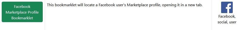 Facebook Bookmarklet