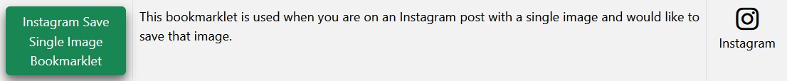 Instagram Bookmarklet